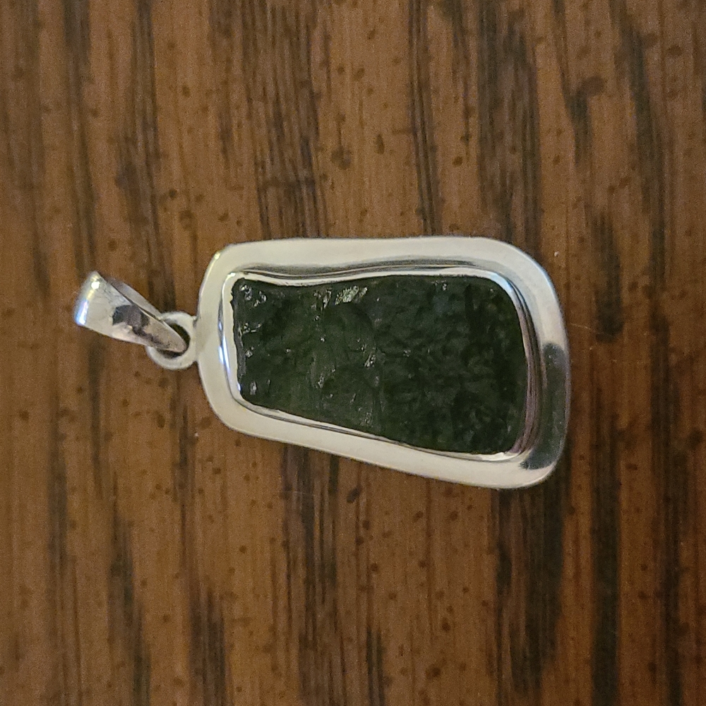 925 Sterling Silver Moldavite Pendant